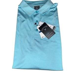 NWT Callaway Men's Aqua Polo Golf Shirt Size XL